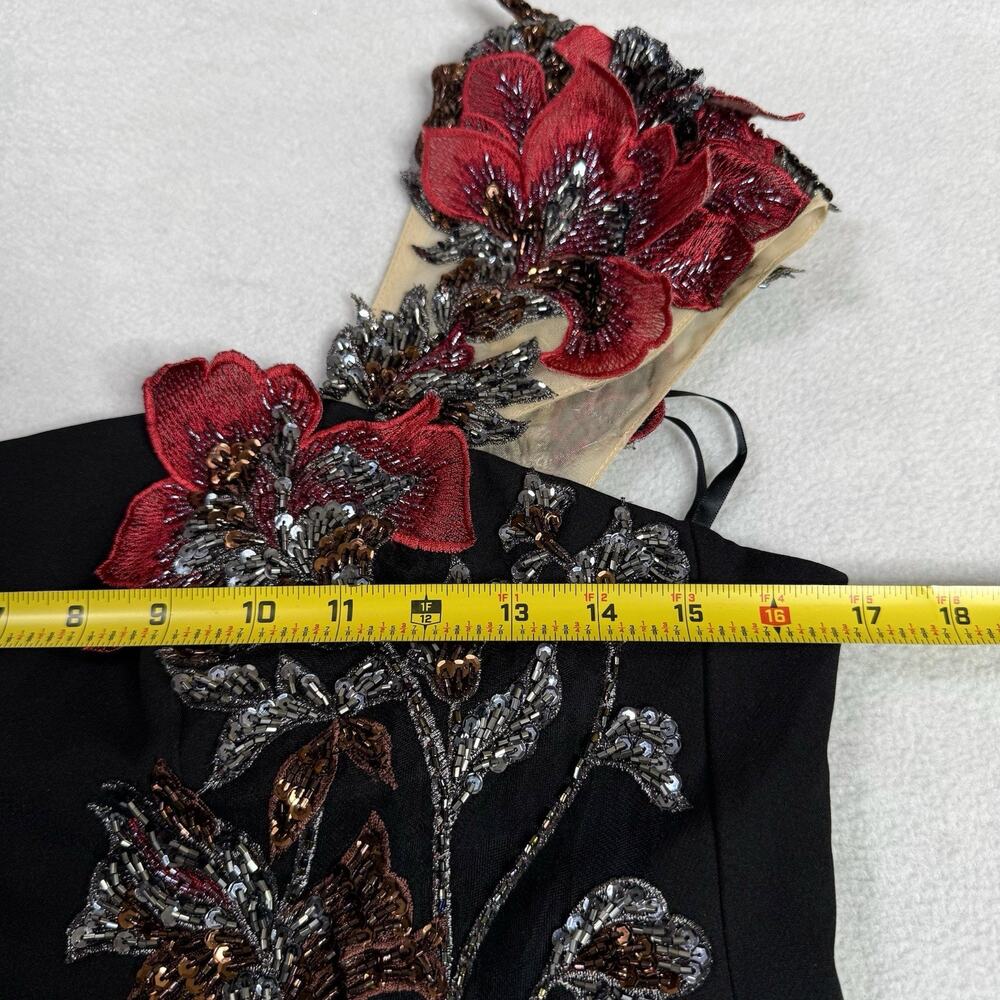 Mac Duggal Off The Shoulder Embroidered Mermaid Gown Black Size 6 NWOT 11779 - Picture 11 of 16